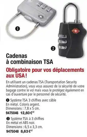 Plein ciel Cadenas à Combinaison Tsa offre