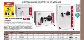 Plein ciel Coffre De Sécurité Sm Se Reskal offre