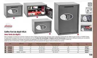 Plein ciel Coffre Fort De Dépôt Vela Phoenix offre