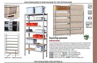 Plein ciel Rayonnage Galvanisé offre