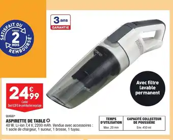 ALDI Aspirette De Table offre