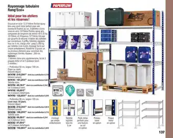 Plein ciel Rayonnage Tibulaire Rang'eco+ Paperflow offre