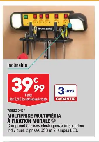 ALDI Multiprise Multimédia A Fixation Murale offre