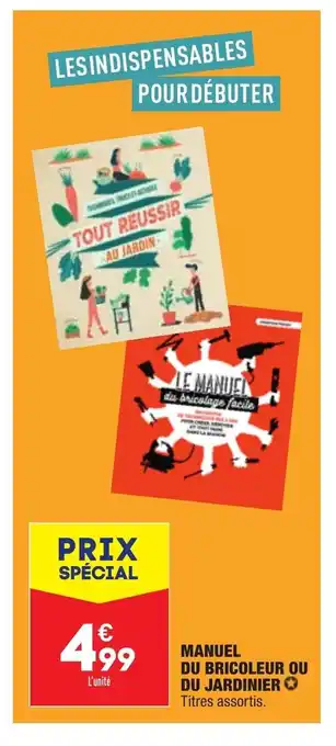 ALDI Manuel Du Bricoleur Ou Du Jardinier offre