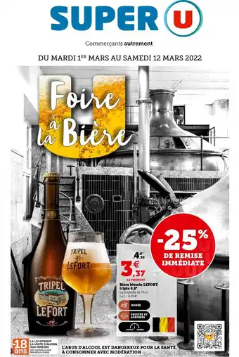 Super U Biére Blonde LEFORT Triple 8,8 offre
