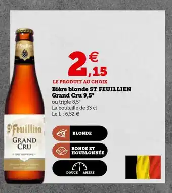 Super U Biére Blonde ST FEUILLIEN Grand Cru 9,5 offre