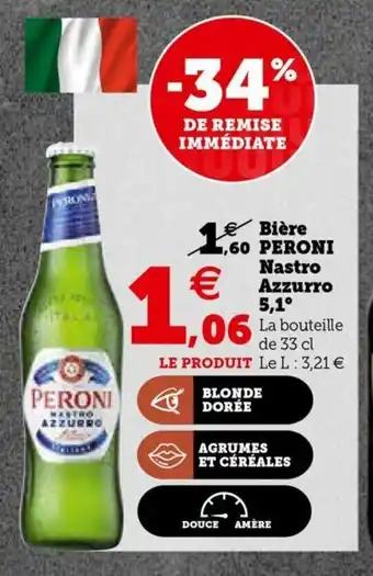Biére Peroni Nastro Azzuro 5,1