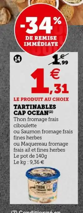 Super U Tartinables Cap Ocean offre