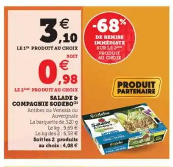 Super U Salade Compagnie Sodebo offre