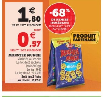Super U Monster Munch offre