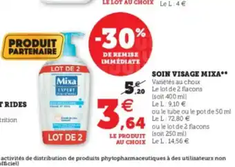 Super U Soin Visage Mixa** offre