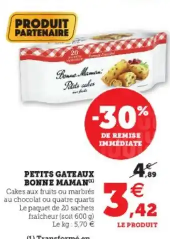 Super U Petits Gateaux Bonne Maman offre