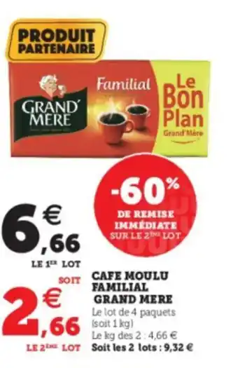 Super U Cafe Moulu Familial Grand Mere offre