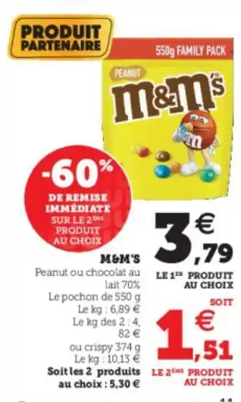 Super U M&M's offre