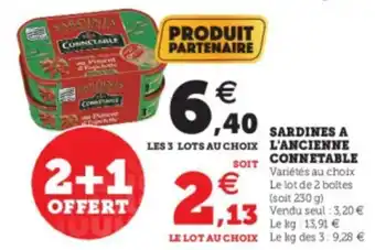 Super U Sardines A L'Ancienne Connetable offre