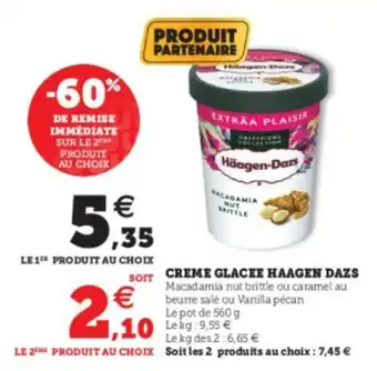 Super U Creme Glacee Haagen Dazs offre