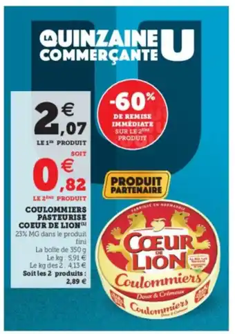 Coulommiers Pasteurise Coeur De Lion