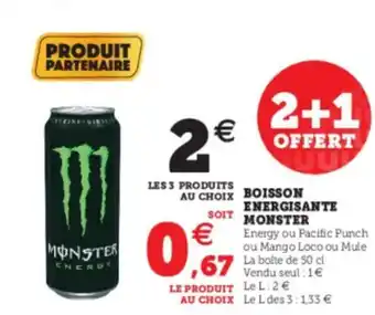 Super U Boisson Energisante Monster offre