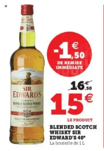 Blended Scotch Whisky Sir Edward's 40