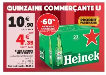 Super U Biere Blonde Heineken 5 offre