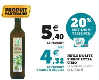Super U Huile D'Olive Vierge Extra U Bio offre
