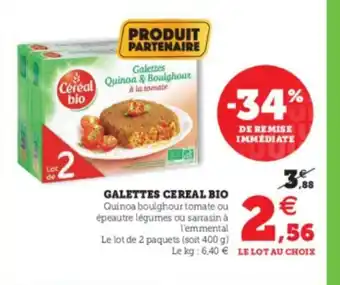 Super U Galettes Cereal Bio offre