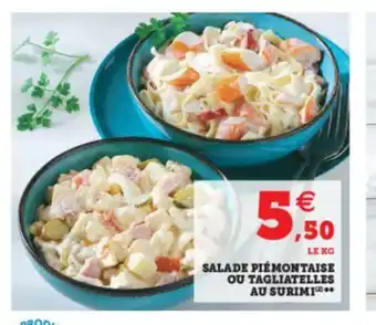 Super U Salade Piémontaise Ou Tagliatelles Au Surimi offre