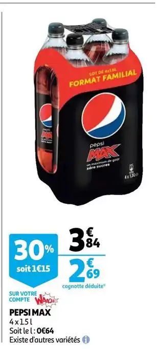 Auchan Pepsi max pepsi max offre