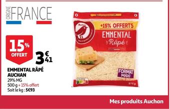 Auchan Auchan emmental râpé offre