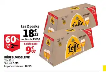 Auchan Leffe bière blonde offre