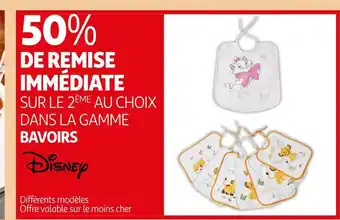 Auchan Disney bon plan sur la gamme bavoirs disney offre