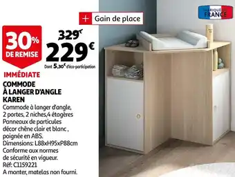 Commode Ă langer d'angle karen