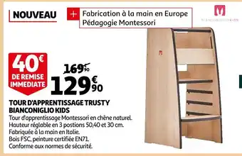 Auchan Tour d'apprentissage trusty bianconiglio kids offre