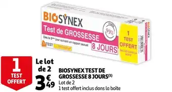 Biosynex biosynex test de grossesse 8 jours