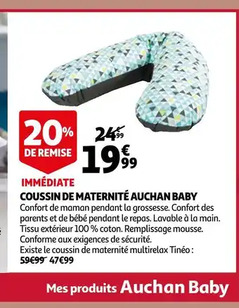 Auchan Auchan baby coussin de maternité offre