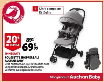 Auchan Auchan baby poussette shopper lali offre
