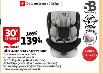 Auchan Safety baby siège-auto seaty offre