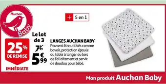 Auchan Auchan baby langes offre