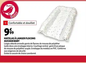 Auchan Auchan baby matelas à langer flocons offre