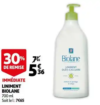 Auchan Biolane liniment offre