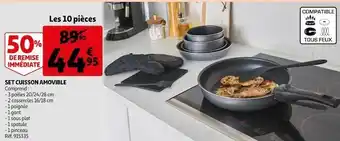 Auchan Set cuisson amovible offre