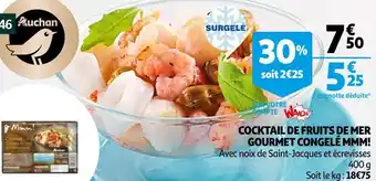 Auchan Mmm! cocktail de fruits de mer gourmet congelé offre