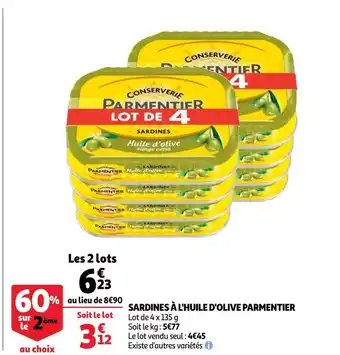 Auchan Parmentier sardines offre