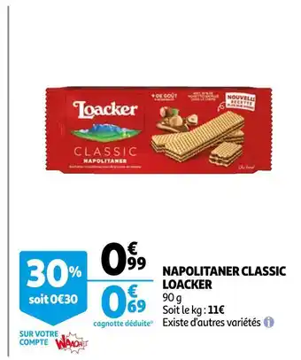 Auchan Loacker napolitaner classic offre