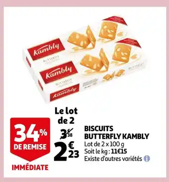 Auchan Kambly biscuits butterfly offre