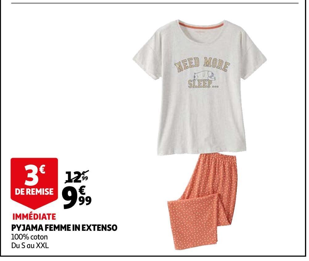 Pyjama in extenso discount femme