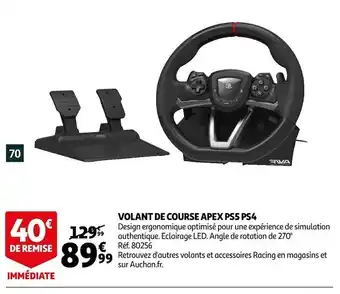 Auchan Volant de course apex ps5 ps4 offre