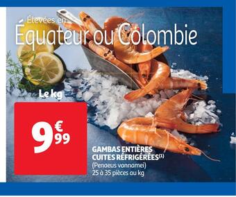 Auchan Gambas entières cuites réfrigérées offre