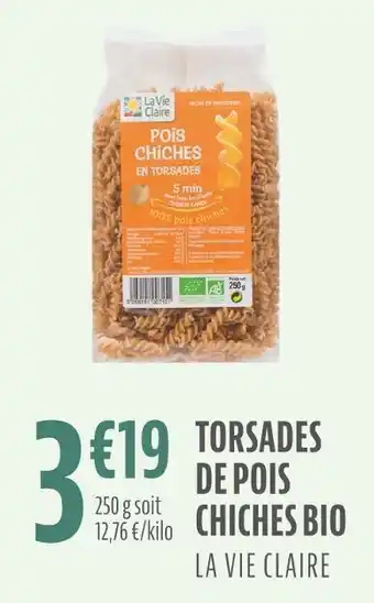 La vie claire torsades de pois chiches bio