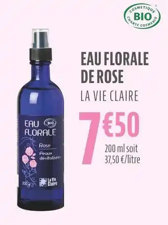 La Vie Claire La vie claire eau florale de rose offre